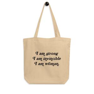 I Am Woman 70s Typography Premium Printed Eco Tote Bag - Inspired by Helen Reddy