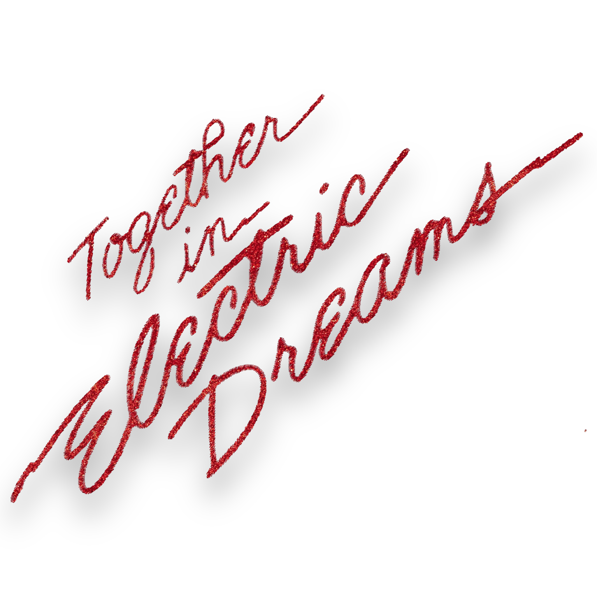 Limited Edition 'TOGETHER IN ELECTRIC DREAMS' 1980s style glitter embroidered organic women's raglan 'clara' sweatshirt - inspired by Giorgio Moroder & Phil Oakey