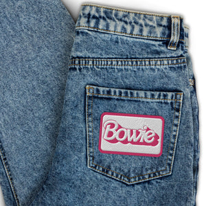 Bowie (famous doll font) Embroidered patch