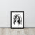 Framed 1960s Janis Joplin Mac Mono Line Art Premium Giclée Poster Print.