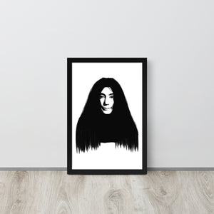 Framed 1970s Yoko Ono Mono Line Art Premium Giclée Poster Print