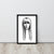 Framed 1970s Joni Mitchell Mono Line Art Premium Giclée Poster Print