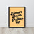 Simmer Down &amp; Pucker Up 70 年代版式优质印刷带框海报 - 复古哑光金色/黑色