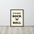 Framed 'It's Only Rock 'n' Roll' Premium Printed Lyric Typography Poster - Vintage White / Black
