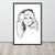 Framed 1970s Dolly Parton Mono Line Art Premium Giclée Poster Print