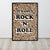 Framed 'It's Only Rock 'n' Roll' Premium Printed Lyric Typography Poster - Leopard
