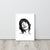 Framed Mick Jagger Mono Line Art Premium Giclée Poster Print - Black or White Frame