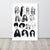 Framed 1960/70s 'Women in Music' Mono Line Art Premium Giclée Poster Print.