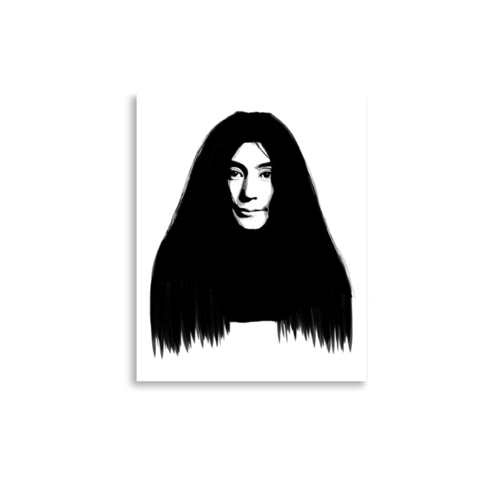 Impresión de póster Giclée premium de Yoko Ono Mono Line Art de la década de 1970