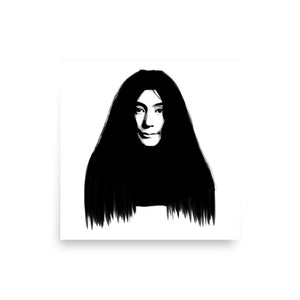 1970s Yoko Ono Mono Line Art Premium Giclée Poster Print
