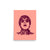 90s Liam Gallagher Wonderwall Mono Line Art Sketch Drawing - Premium Giclée Poster Print - Rose / Deep Red