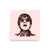 90s Liam Gallagher Wonderwall Mono Line Art Sketch Drawing - Premium Giclée Poster Print - Cotton Pink / Deep Red