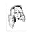 Década de 1970 Dolly Parton Mono Line Art Premium Giclée Póster Impresión