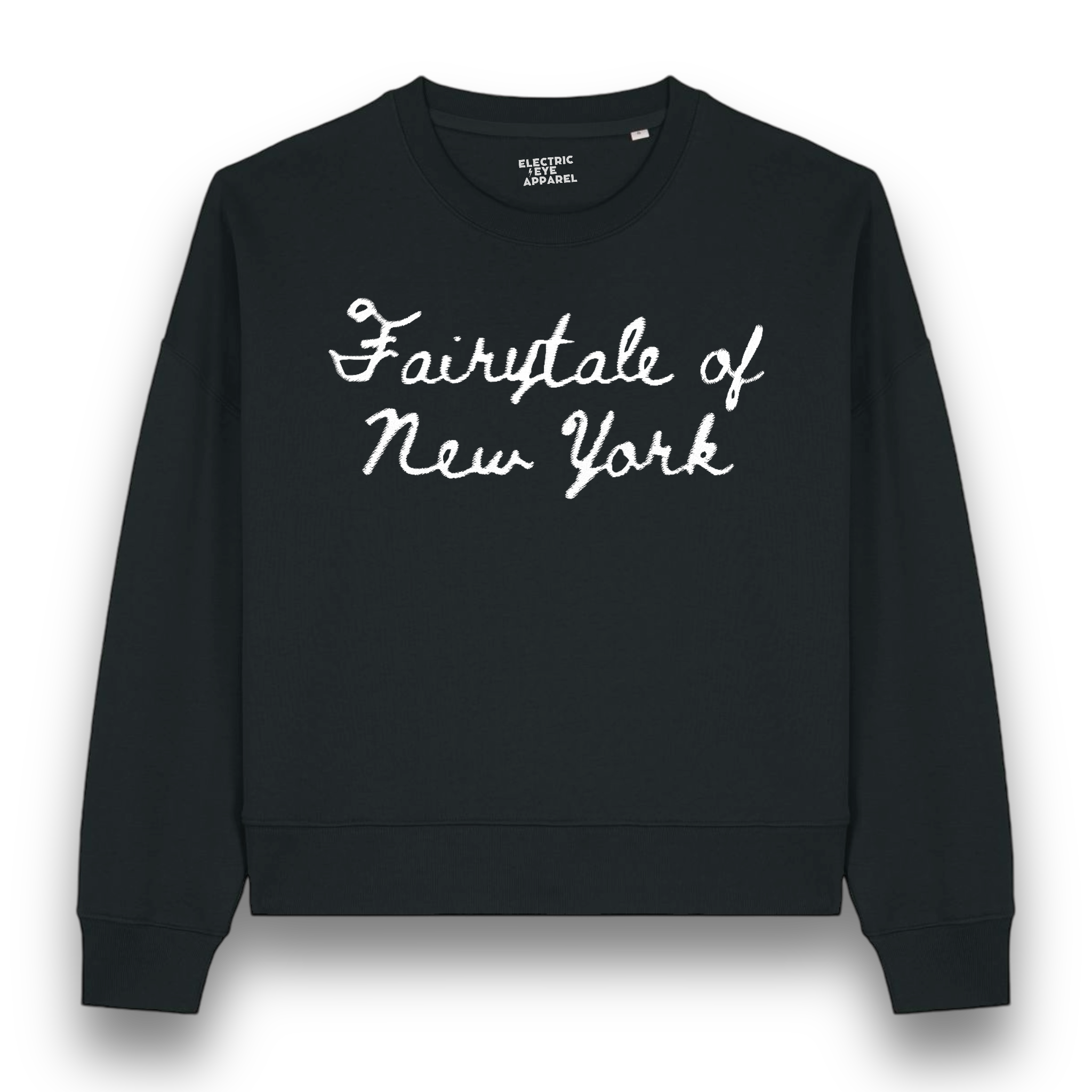 'FAIRYTALE OF NEW YORK' embroidered organic women's dropped shoulder 'alma' sweatshirt