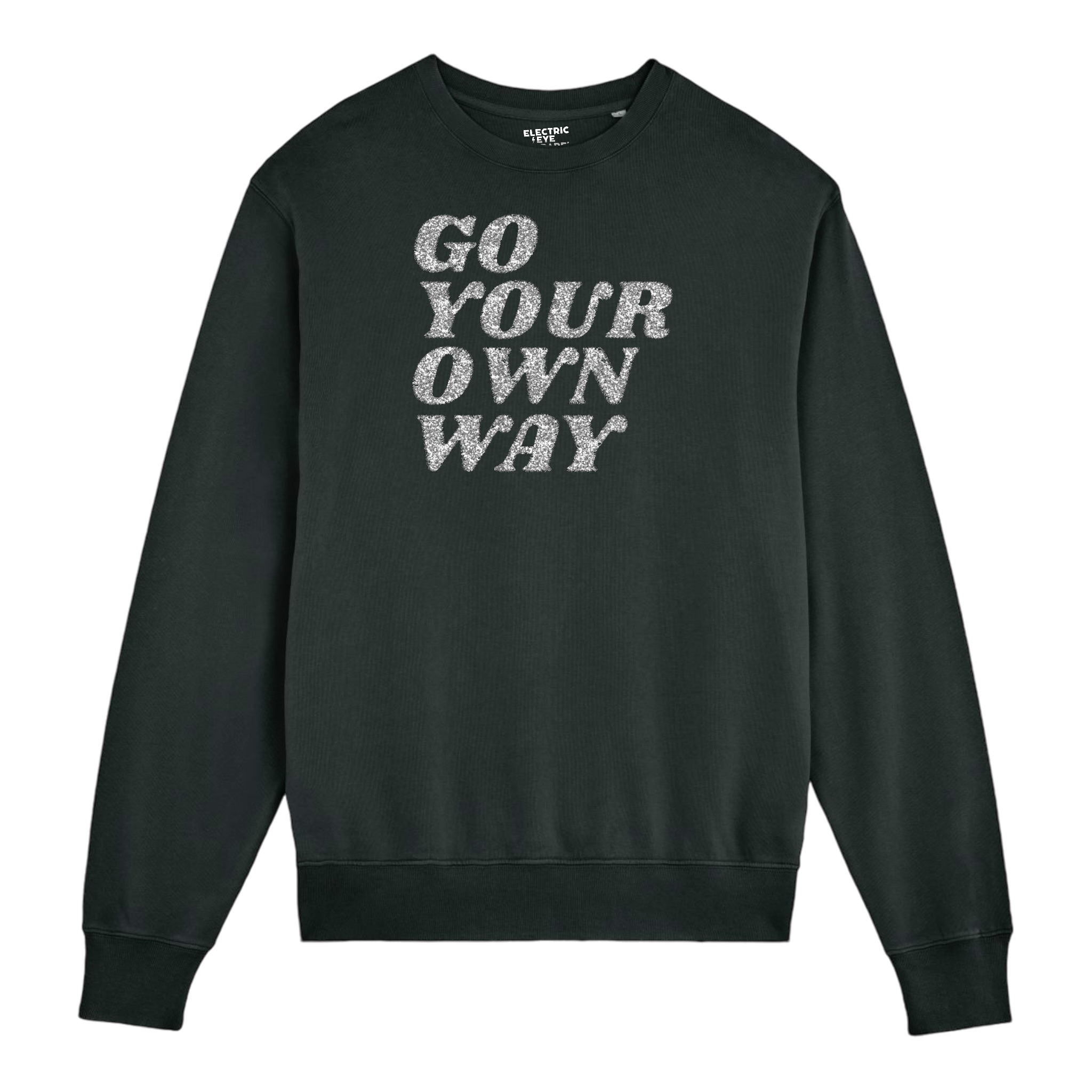 Limited Edition 'GO YOUR OWN WAY' glitter embroidered organic unisex vintage style 'matcher' sweatshirt - inspired by Fleetwood Mac / Stevie Nicks