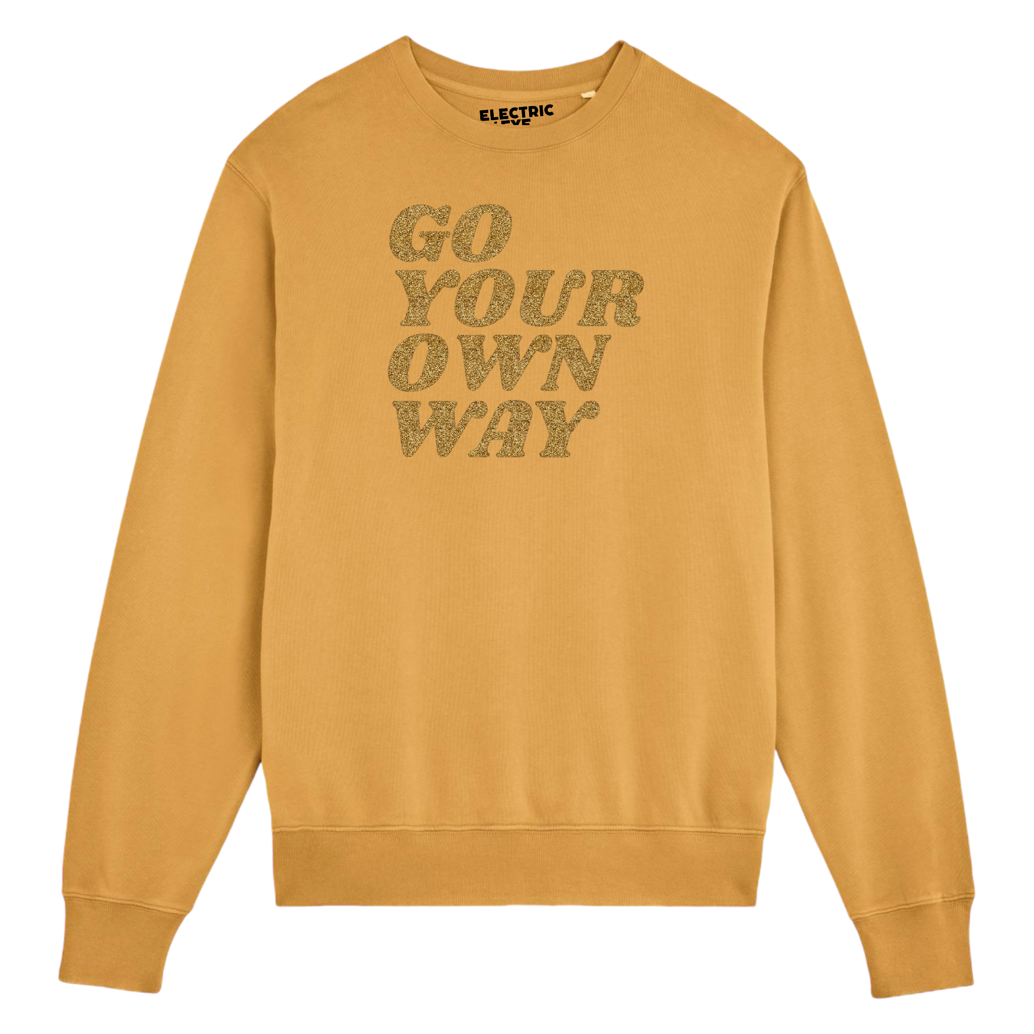 Limited Edition 'GO YOUR OWN WAY' glitter embroidered organic unisex vintage style 'matcher' sweatshirt - inspired by Fleetwood Mac / Stevie Nicks