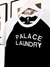 样品促销“PALACE LAUNDRY”刺绣中性复古风格插肩T恤（灵感来自 Mick Jagger）（XXS 码） 