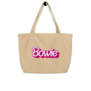 Bowie (famosa fuente de muñeca) bolso de mano orgánico grande impreso
