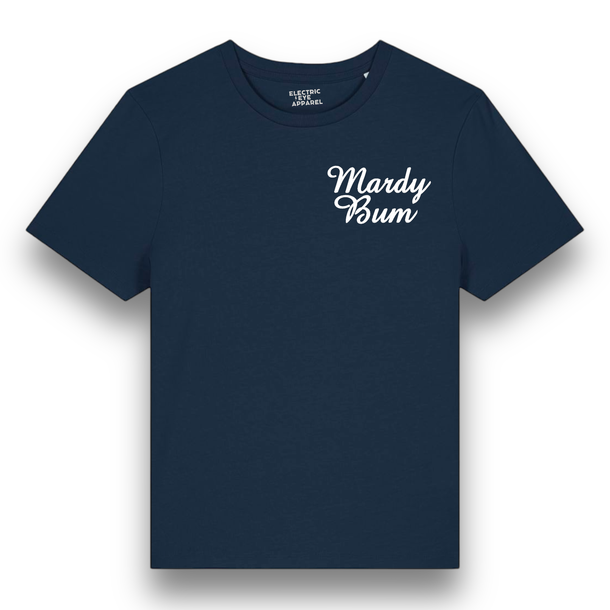 'MARDY BUM' left chest embroidered premium organic women's fitted 'ella' t-shirt - inspired by Arctic Monkeys