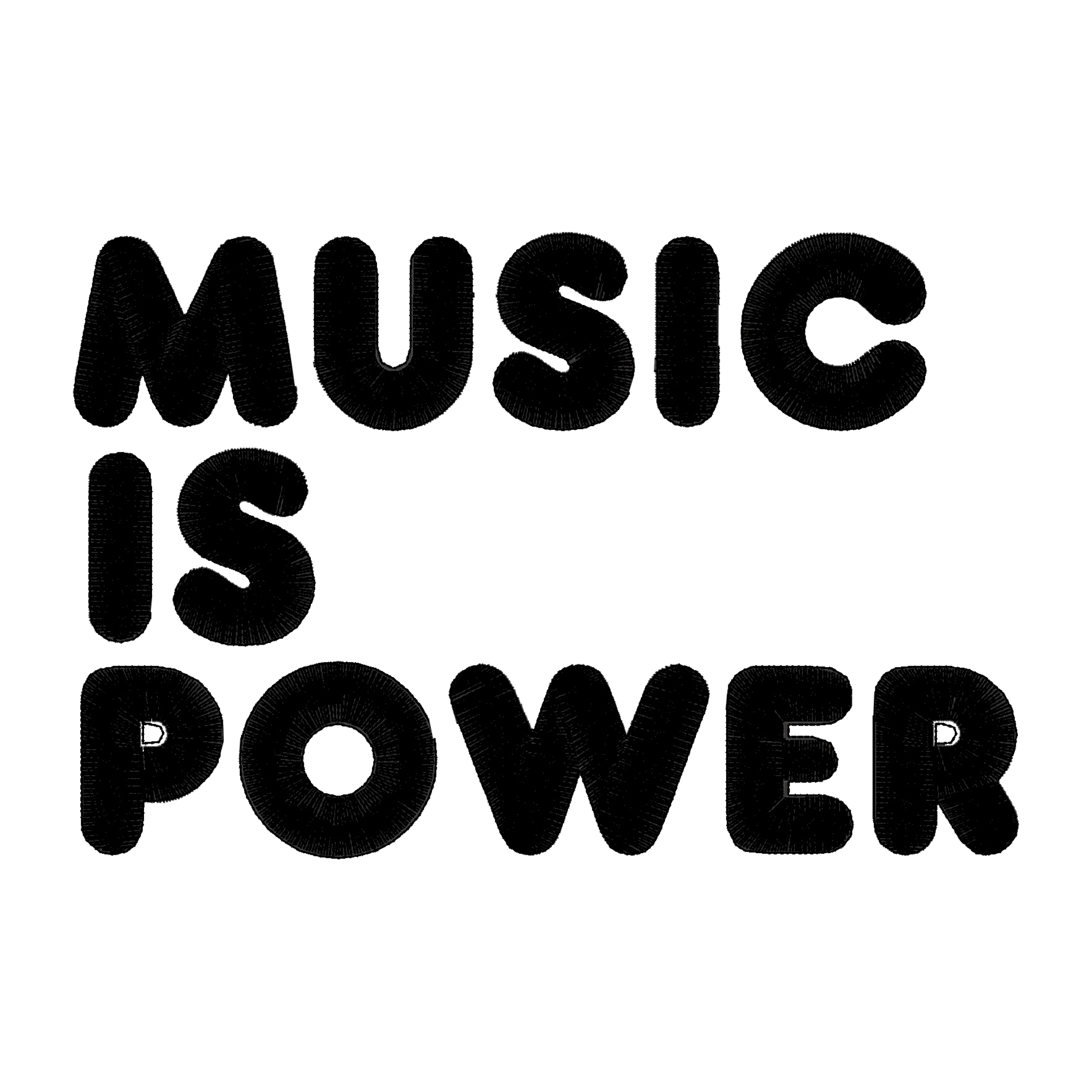 'MUSIC IS POWER' embroidered heavy weight organic cotton men's drop shoulder 'blaster' t-shirt - inspired by Richard Ashcroft