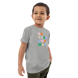 GO YOUR OWN WAY Multicoloured Printed Organic Cotton Kids T-shirt