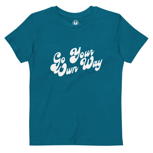GO YOUR OWN WAY Printed Organic Cotton Kids Unisex T-shirt