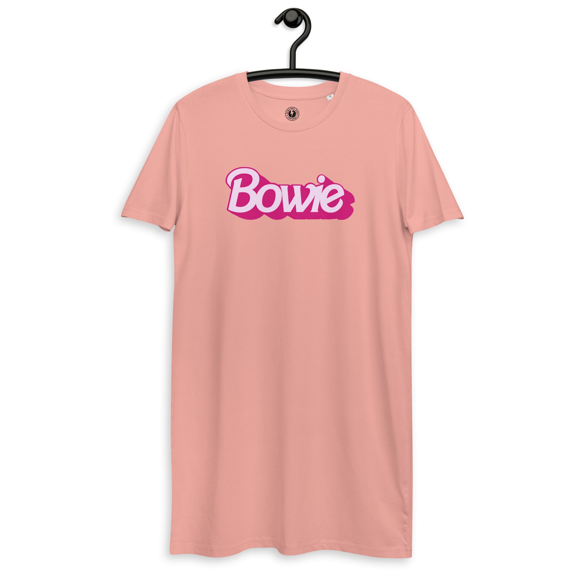 Bowie (famous doll font) Printed Organic cotton t-shirt dress