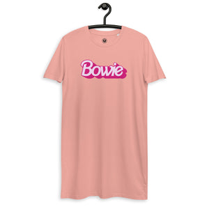 Bowie (fuente de muñeca famosa) Vestido estilo camiseta de algodón orgánico estampado