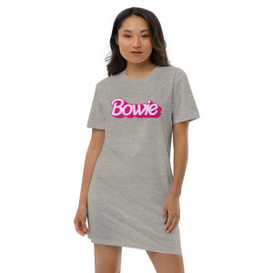 Bowie (famous doll font) Printed Organic cotton t-shirt dress