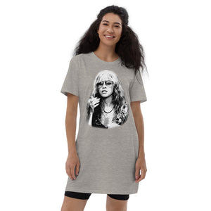 Stevie Nicks Mono Pop Art Printed Organic cotton t-shirt dress