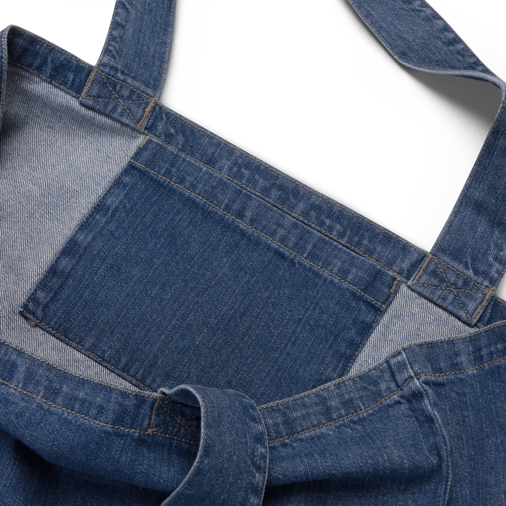 Bowie (famous doll font) Printed Organic denim tote bag