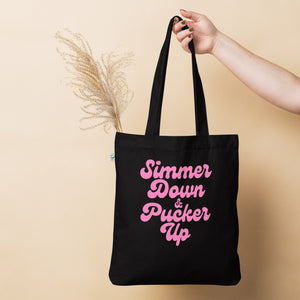 Simmer Down & Pucker Up - 70's Style Premium Printed Organic fashion tote bag