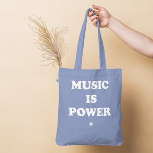 MUSIC IS POWER 印花有机时尚手提袋