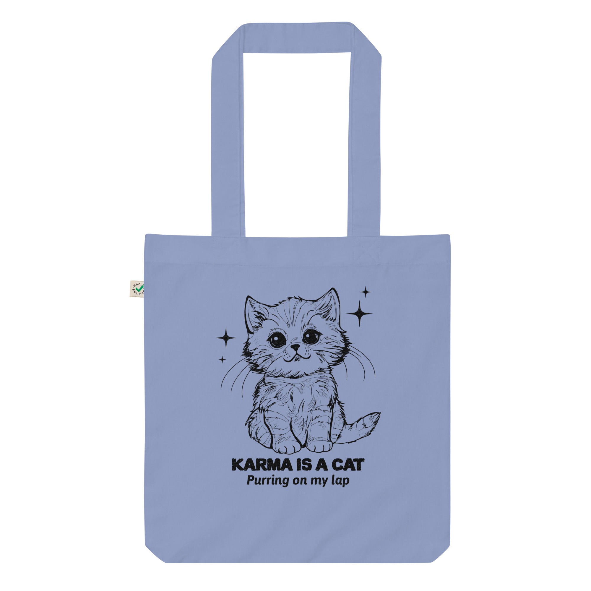 Karma Is A Cat Vintage Illustration - Organic fashion tote bag