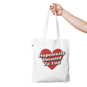 Hopelessly Devoted To You (Heart) - Premium Printed Organic fashion tote bag