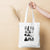 'WOMEN IN MUSIC' Mono Line Art Printed Organic fashion tote bag
