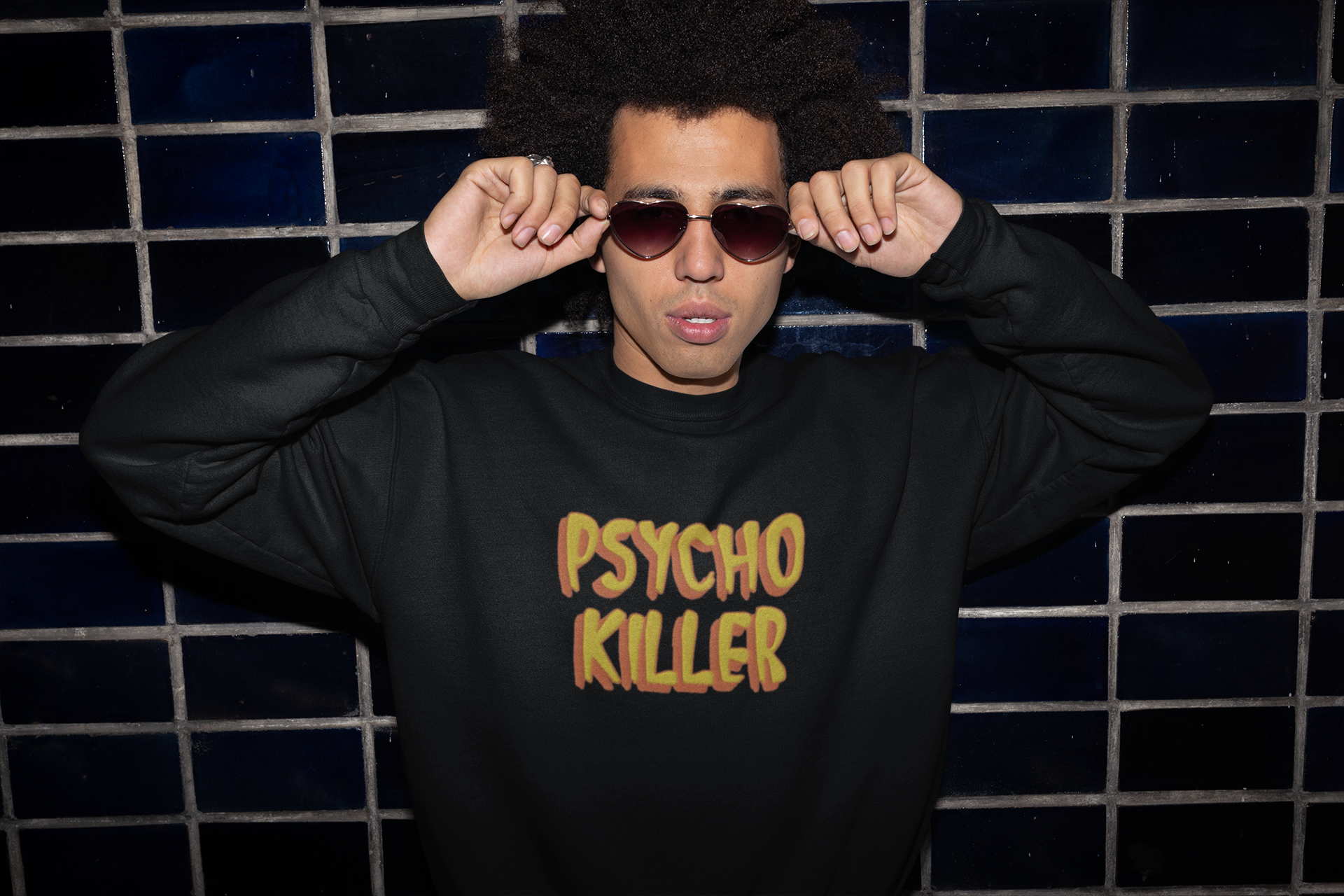 Psycho Killer embroidered Unisex organic sweatshirt