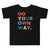 Go Your Own Way - Multicoloured Printed Toddler Short Sleeve Cotton T-shirt