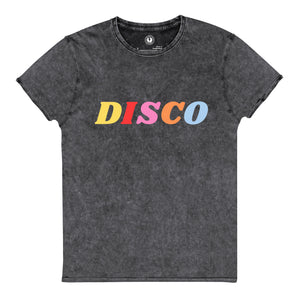 DISCO Retro 70's Style Premium Printed Vintage Aged Denim Unisex T-Shirt