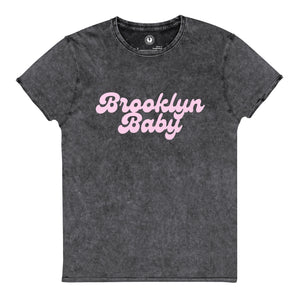 Brooklyn Baby - 70's Style Premium Printed Vintage Aged Unisex T-Shirt - Baby Pink