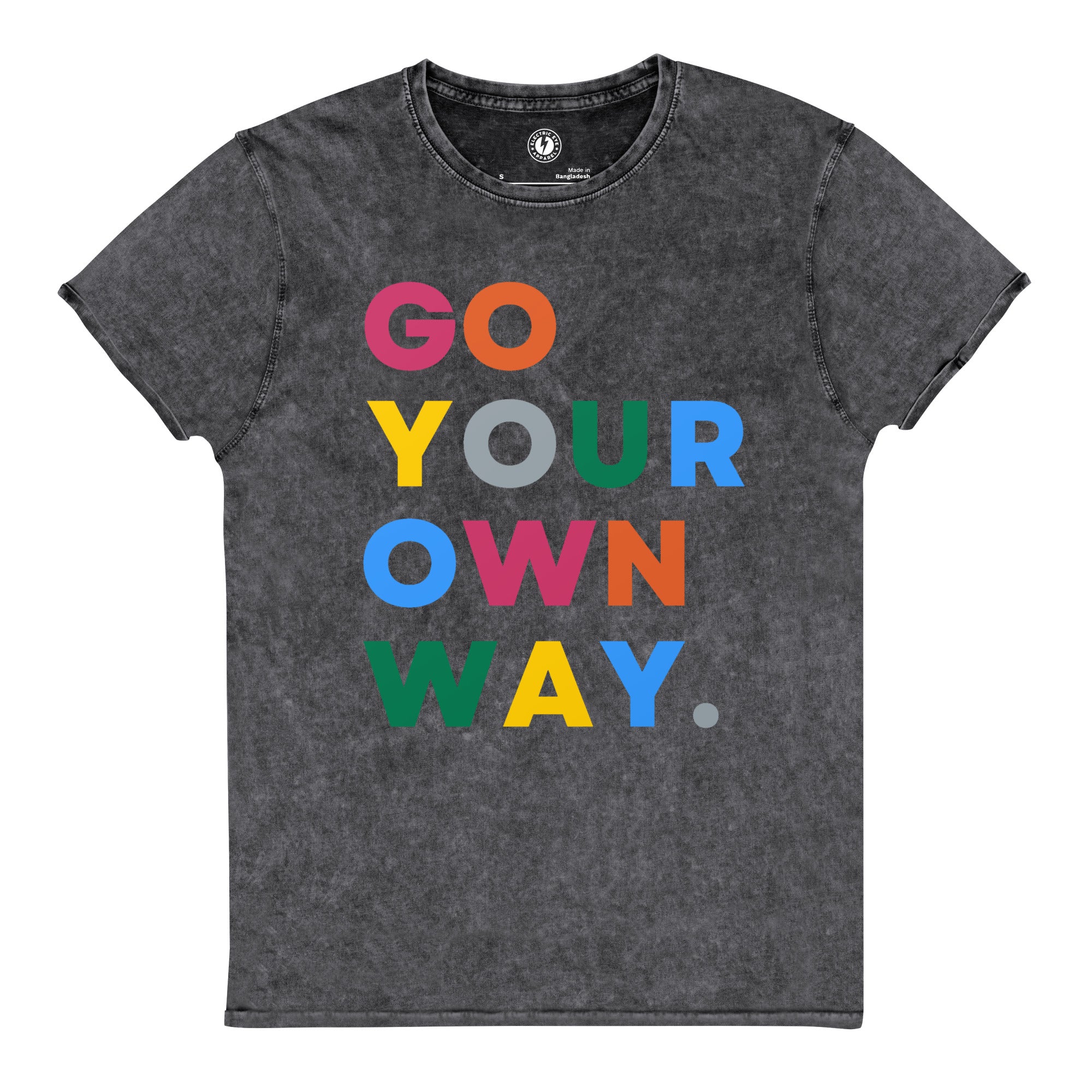 Go Your Own Way - Multicoloured Premium Printed Vintage Style Aged Unisex T-Shirt