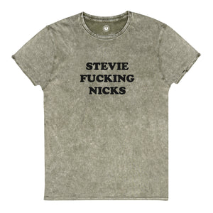 STEVE F*CKING NICKS 刺绣复古做旧牛仔风格男女通用 T 恤