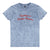 JUNTOS EN SUEÑOS ELÉCTRICOS Camiseta unisex estilo denim envejecido vintage bordada (texto rojo)