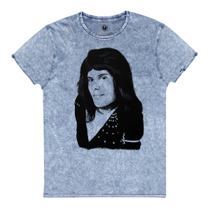 Vintage Style 70's Freddie Mercury Pop Art Line Drawing Premium Printed Aged T-Shirt