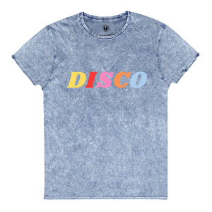 DISCO Retro 70's Style Premium Printed Vintage Aged Denim Unisex T-Shirt