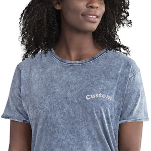 Custom Left Chest Embroidered Vintage Aged Unisex T-shirt