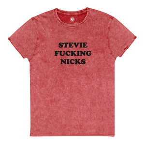 STEVE F*CKING NICKS 刺绣复古做旧牛仔风格男女通用 T 恤