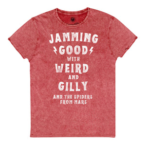 Jamming Good With Weird And Gilly Printed Vintage Styles Aged Unisex T-Shirt - White Print