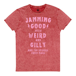 Jamming Good With Weird And Gilly Printed Vintage Styles Aged Unisex T-Shirt - Pink Print
