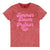 Simmer Down & Pucker Up 70's Style Typography Premium Printed Vintage Aged T-Shirt - Pink Print